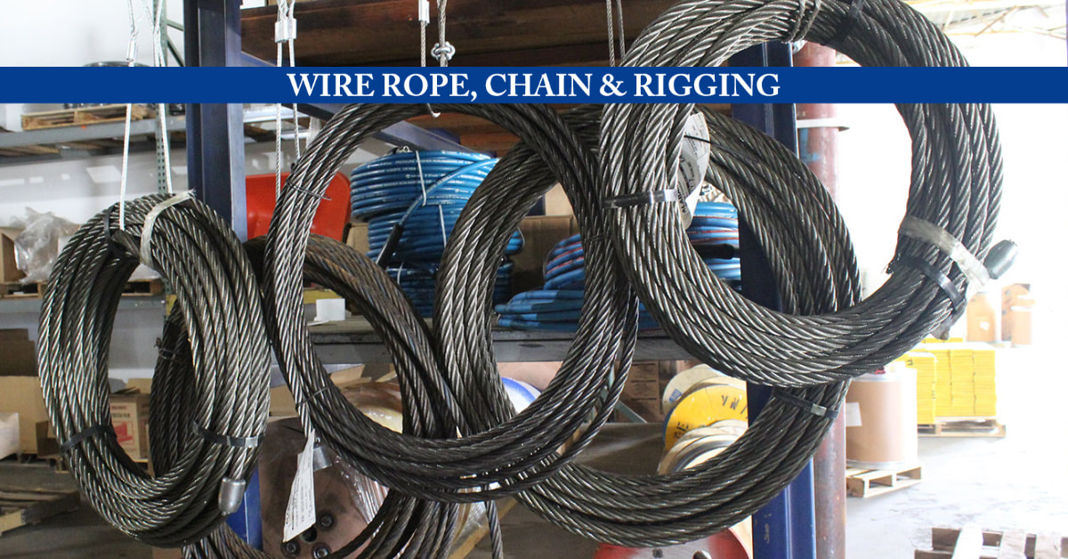 Wire Rope Chain and Rigging available at Jasper Industrial Maintenance Supply 