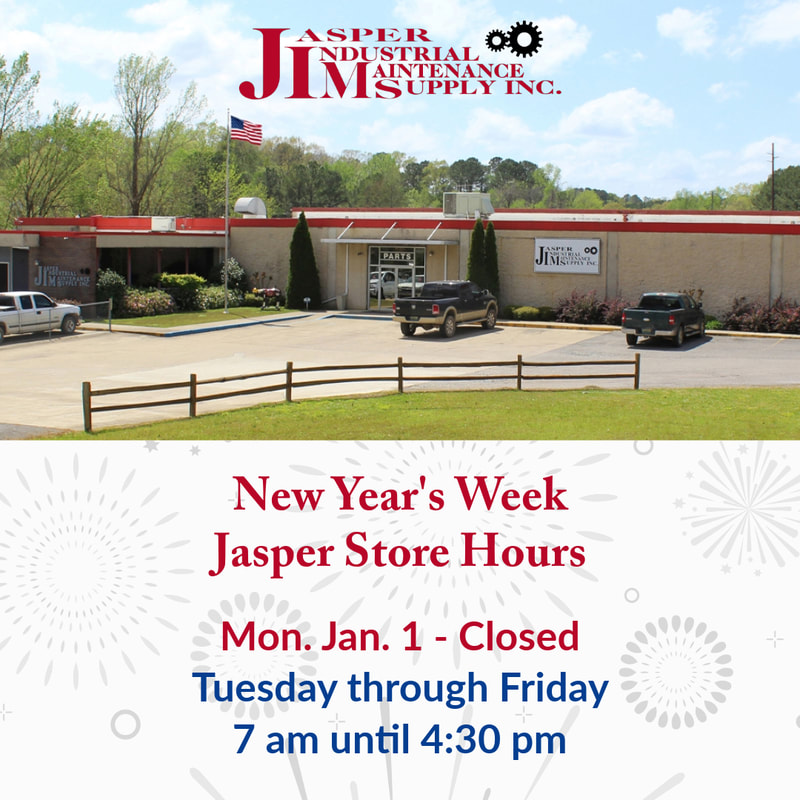 Jasper Industrial Maintenance Supply New Year's Week Store Hours - Jasper
