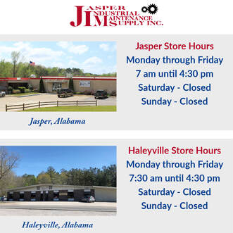 New Store Hours for Fall and Winter at Jasper Industrial Maintenance Supply